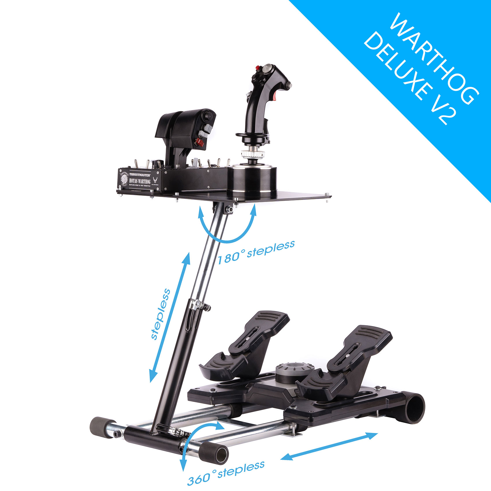 Wheel Stand Pro for Thrustmaster Hotas Warthog & Saitek X-55, X52  