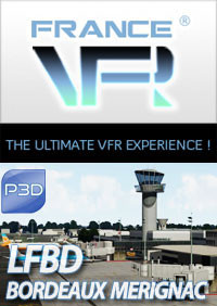 France VFR - LFBD - Bordeaux Merignac P3D V4/V5
