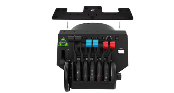 Honeycomb - Bravo Throttle Quadrant + CockpitCrafters - Under-Desk-Mount